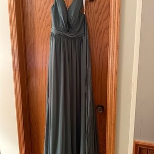 Azazie Elegant Forest Green Gown